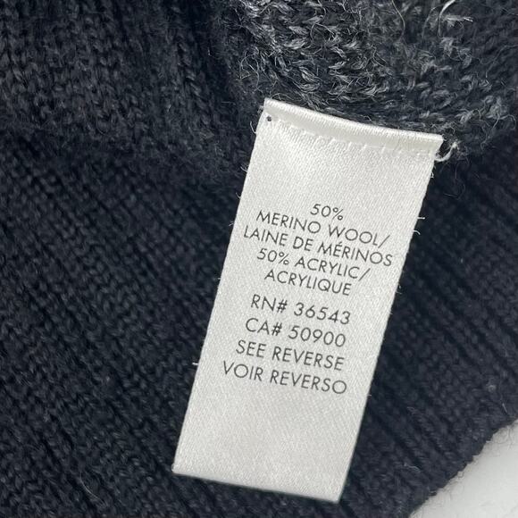 Calvin Klein Men's M Merino Blend Zip Front Two tone Black Gray Cardigan - Picture 5 of 5